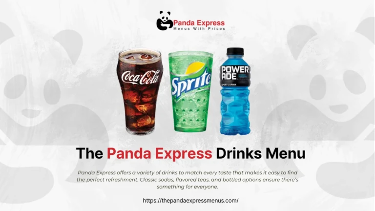 Panda Express Drinks Menu with prices